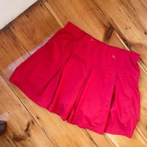 Red Pleated Tennis Skirt Skort